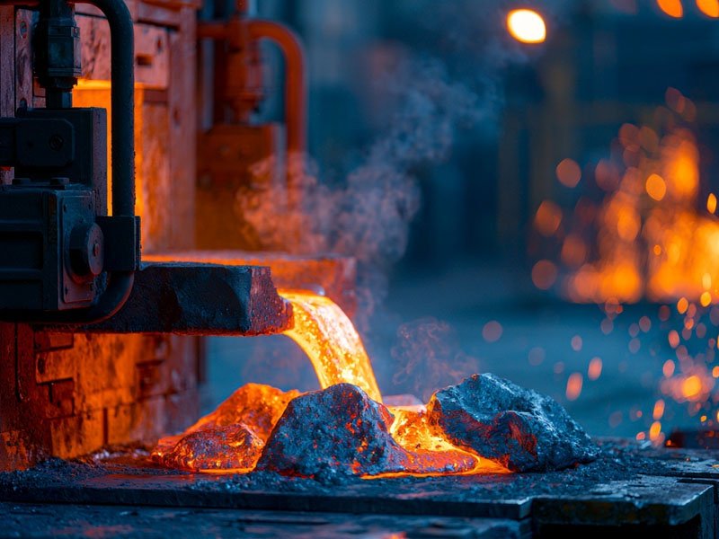 Aluminium pressure die casting process with molten metal pour