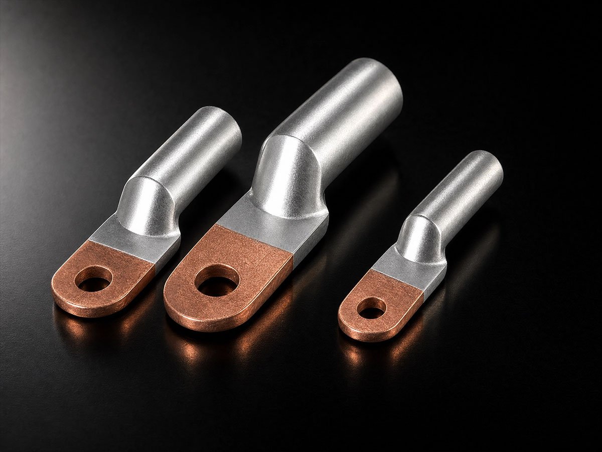 High conductivity aluminium cable lugs – one hole and two hole compression lugs