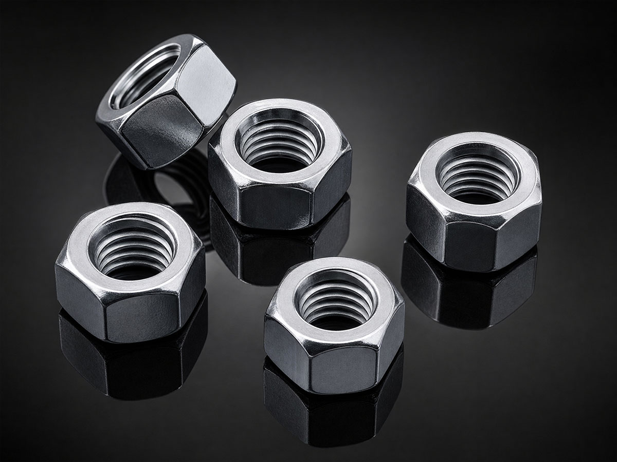 Aluminium hex nuts