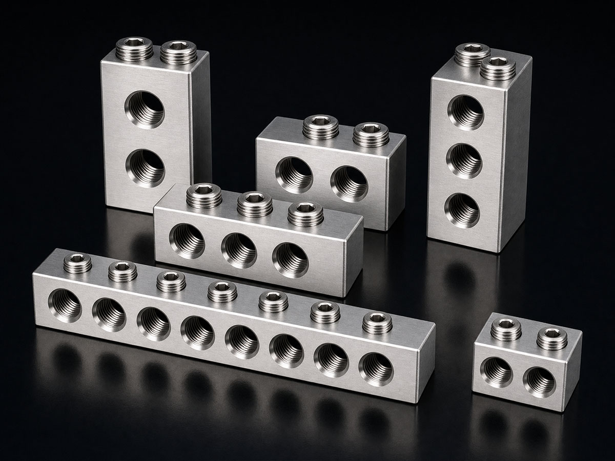 Aluminium stud mount connectors